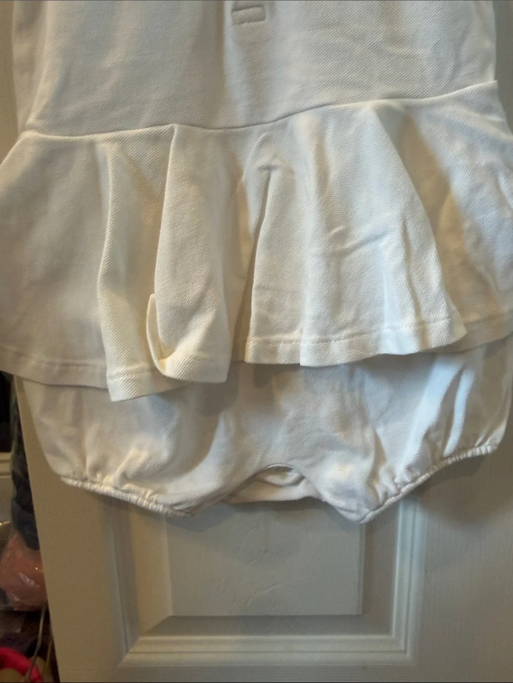 Ralph Lauren baby White Polo Peplum Baby Dress with Pink Pony size 9m